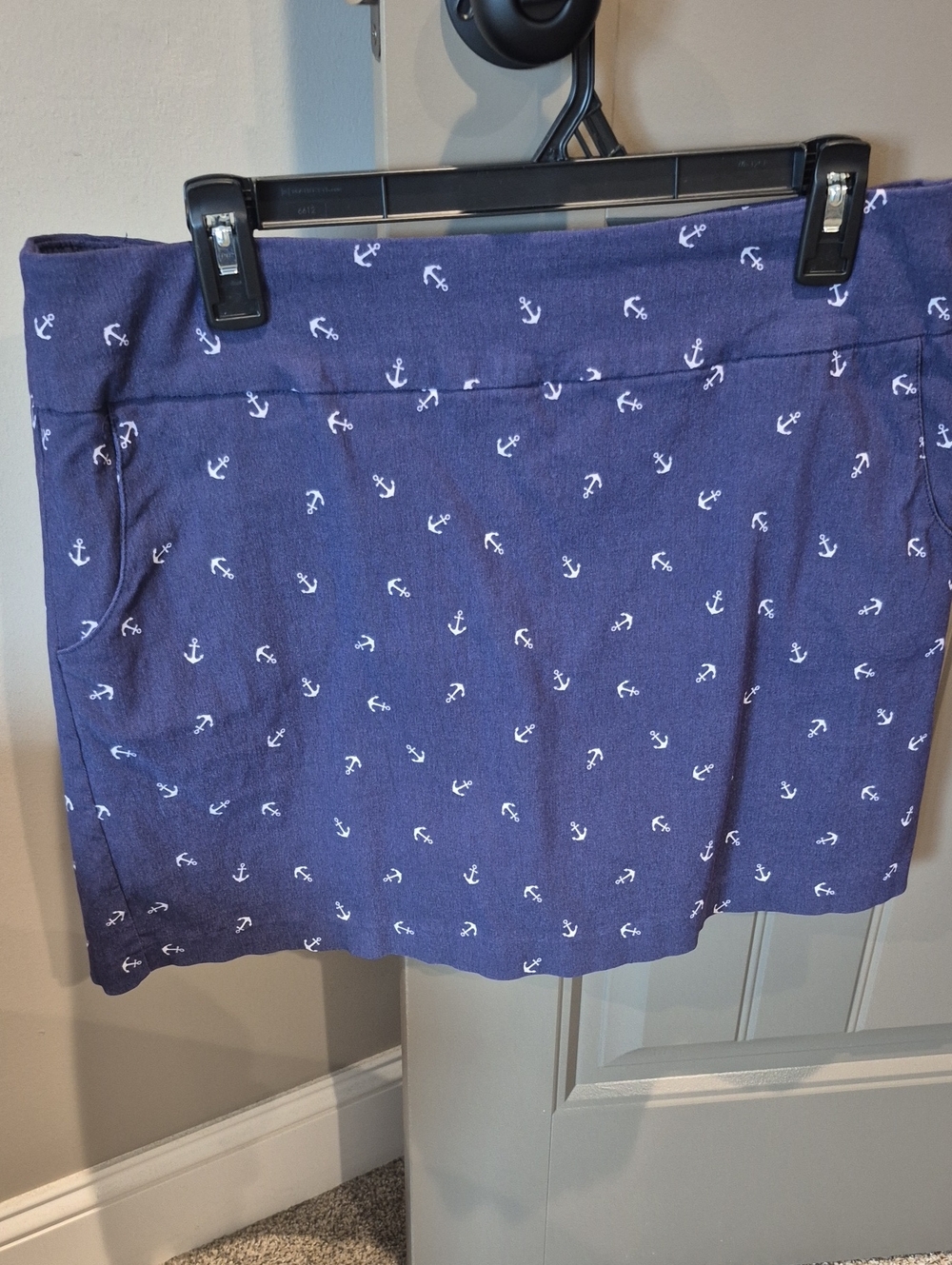 Zac & Rachel Navy and White Anchor Print Skirt